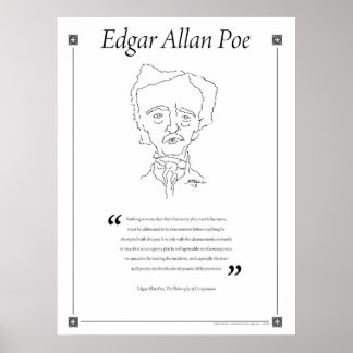 Edgar Allan Poe Ecrire Citation Poster