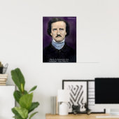 Edgar Allan Poe "Enthousiasme" Affiche de citation (Bureau à domicile)