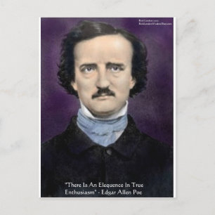 Edgar Allan Poe "Enthousiasme" Wijsheid Citaat Cad Briefkaart