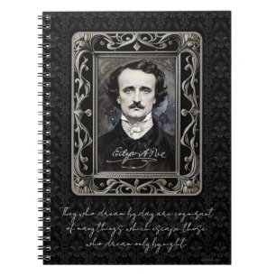 Edgar Allan Poe Gepersonaliseerde Gothic Halloween Notitieboek