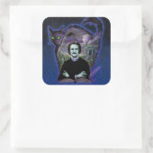Edgar Allan Poe Gothic Vierkante Sticker (Tas)