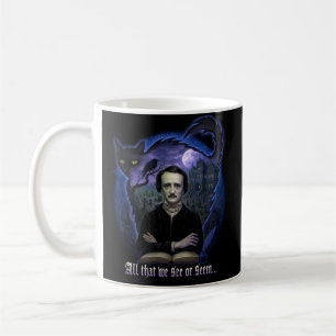 Edgar Allan Poe Gothique Mug - Haunted Raven & Cat