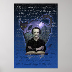 Edgar Allan Poe Gotische Raaf Poster Kunst
