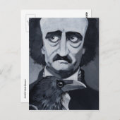 Edgar Allan Poe het Briefkaart Raven (Voorkant / Achterkant)