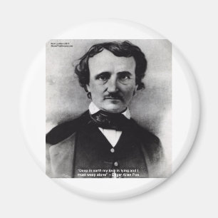 Edgar Allan Poe "Huil Alleen" Liefdes Cadeaus Quot Magneet