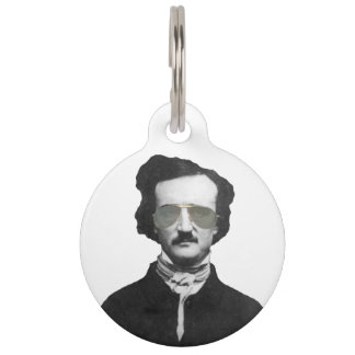 Edgar Allan Poe in zonnebrillen Gepersonaliseerd Huisdierpenning