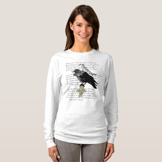 Edgar Allan Poe is de Raven T-shirt (Voorkant volledig)