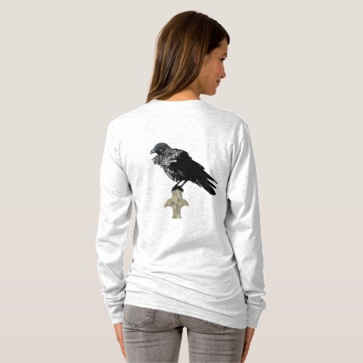 Edgar Allan Poe is de Raven T-shirt (Achterkant volledig)