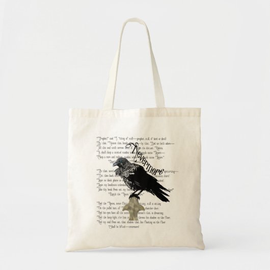 Edgar Allan Poe is de Raven Tote Bag (Voorkant)