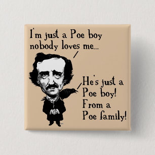 Edgar Allan Poe Jongen Grappige Knop Speldje Pin