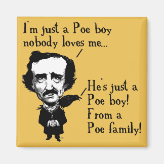 Edgar Allan Poe Jongen Grappige Koelkastmagneet Magneet