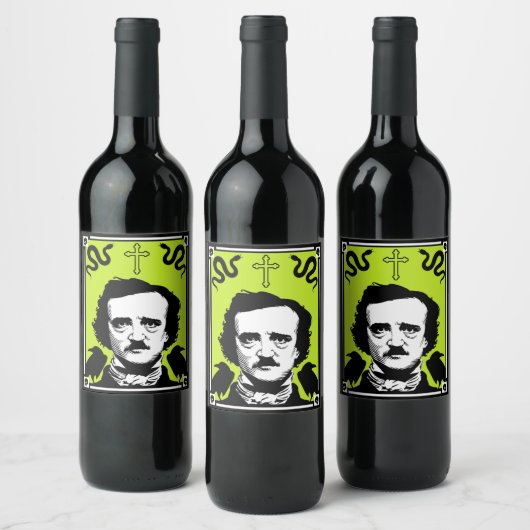 Edgar Allan Poe Jubileum 19 januari Wijn Etiket (Flessen)