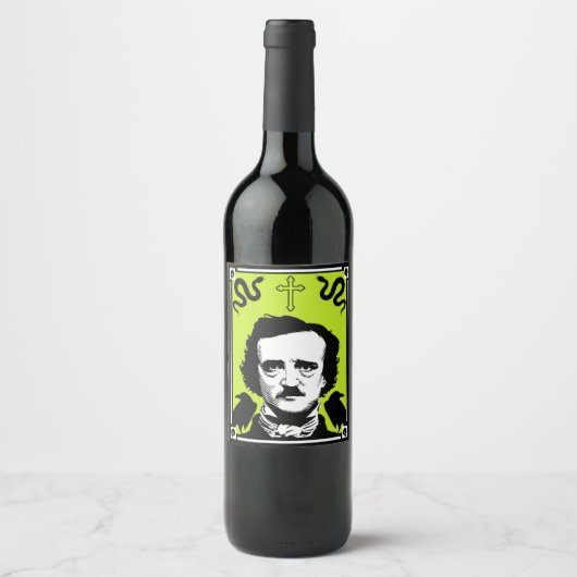 Edgar Allan Poe Jubileum 19 januari Wijn Etiket (Voorkant)