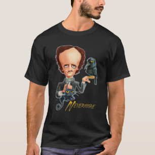 Edgar Allan Poe Karikatuur Halloween Easy Costume T-shirt