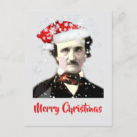 Edgar Allan Poe-kerstkaart Pet Snowflake