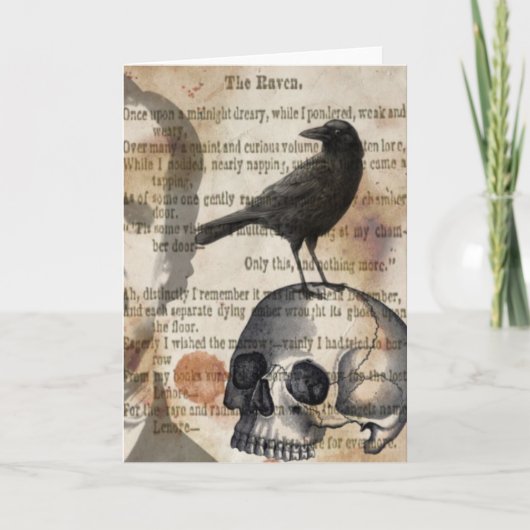 Edgar Allan Poe La carte de voeux Raven (Devant)