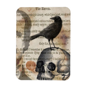 Edgar Allan Poe Le Raven Magnet