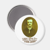 Edgar Allan Poe Magnet Magneet (Voorkant / Achterkant)