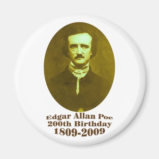 Edgar Allan Poe Magnet Magneet (Voorkant)