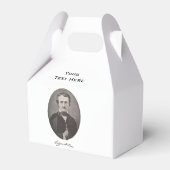 Edgar Allan Poe met handtekening Bedankdoosjes (Achterkant)