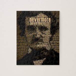 Edgar Allan Poe - Nevermore Typografie Legpuzzel