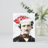 Edgar Allan Poe Pet Snowflake Briefkaart (Staand voorkant)