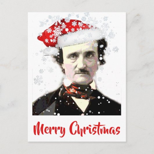 Edgar Allan Poe Pet Snowflake Briefkaart (Voorkant)