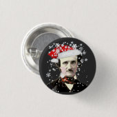 Edgar Allan Poe Pet Snowflake Ronde Button 3,2 Cm (Voorkant /achterkant)