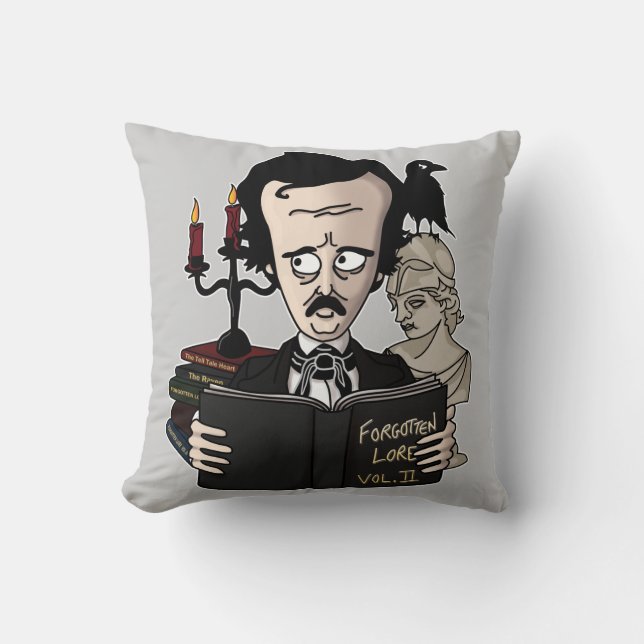 "Edgar Allan Poe" Pillow Kussen (Voorkant)