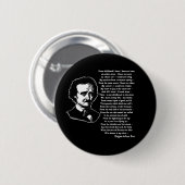 Edgar Allan Poe Poem ALONE Ronde Button 5,7 Cm (Voorkant /achterkant)