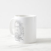 Edgar Allan Poe Poet Melancholy Quote Briefkaart Koffiemok (Voorkant links)