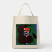 Edgar Allan Poe Pop Art Grote Canvas tas (Achterkant)