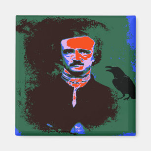 Edgar Allan Poe Pop Art Magneet