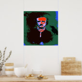 Edgar Allan Poe Pop Art Portret Poster (Keuken)