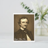  Edgar Allan Poe Portret Briefkaart (Staand voorkant)