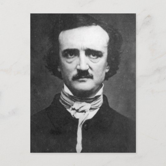  Edgar Allan Poe Portret Briefkaart (Voorkant)