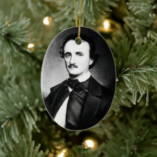 Edgar Allan Poe Portret   Keramisch Ornament