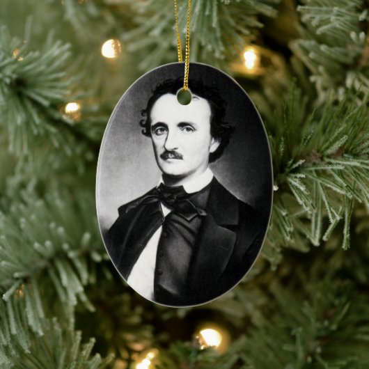 Edgar Allan Poe Portret | Keramisch Ornament (Boom)