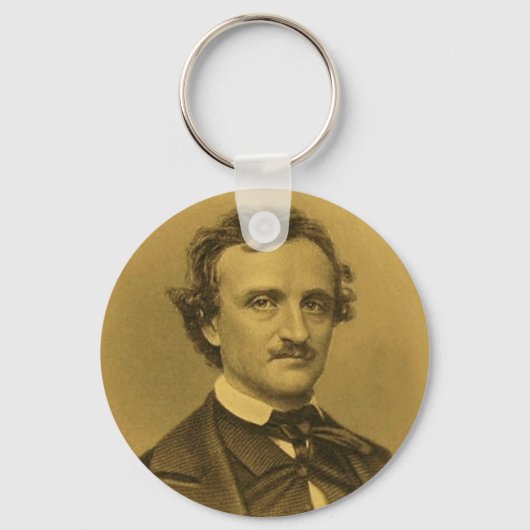 Edgar Allan Poe Portret Sleutelhanger (Voorkant)