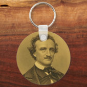 Edgar Allan Poe Portret Sleutelhanger (Voorkant)