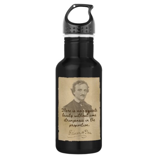 Edgar Allan Poe Quote - Schoonheidsflesje Waterfles (Voorkant)