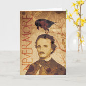 Edgar Allan Poe Quoth de Raaf Nevermore Kaart (Gele Bloem)