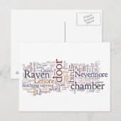 Edgar Allan Poe Raven briefkaart (Voorkant / Achterkant)