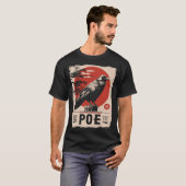 Edgar Allan Poe Raven Gothic Literatuur Ontwerp T-shirt (Voorkant volledig)