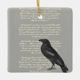 Edgar Allan Poe "Raven" Keramisch Ornament