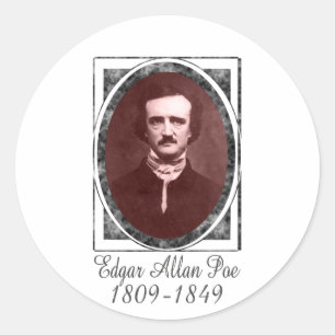 Edgar Allan Poe Ronde Sticker