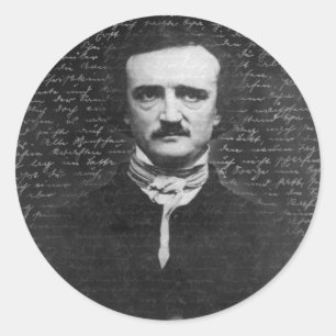 Edgar Allan Poe Ronde Sticker