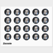 Edgar Allan Poe Ronde Sticker (Vel)