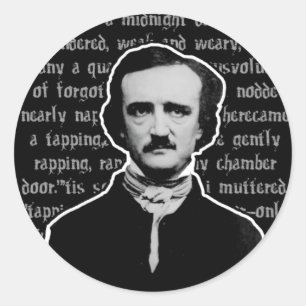 Edgar Allan Poe Ronde Sticker