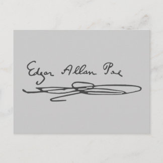 Edgar Allan Poe Signature Briefkaart